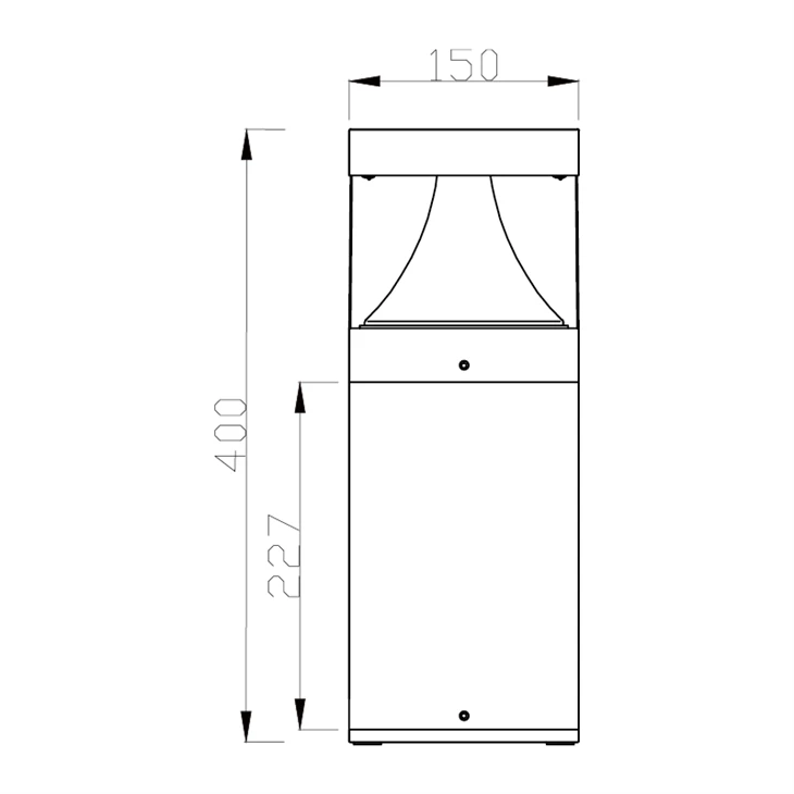 Outdoor Bollard Light With Ul