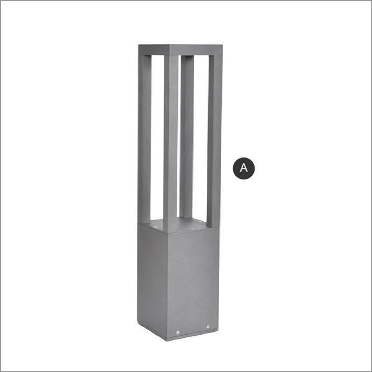 Lanp gazon ki enpèmeyab Villa Lakou Park Zèb Tè Peyizaj Deyò Solè Bollard Limyè Jaden Limyè dirije Limyè gazon